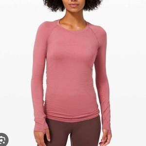 Lululemon Swiftly Long Sleeve Sz 4 Brier Rose
